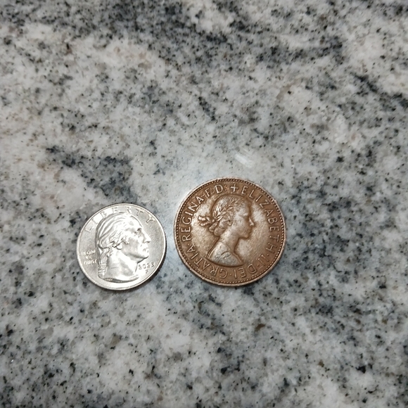 1966 Penny UK Great Britain Queen Elizabeth II Circulated Bronze - Picture 3 of 3